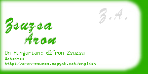 zsuzsa aron business card